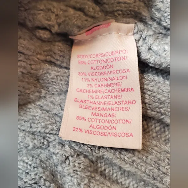 Victoria's Secret Gray Women's Knit Sweater with Asymmetrical Zipper up - Image 6