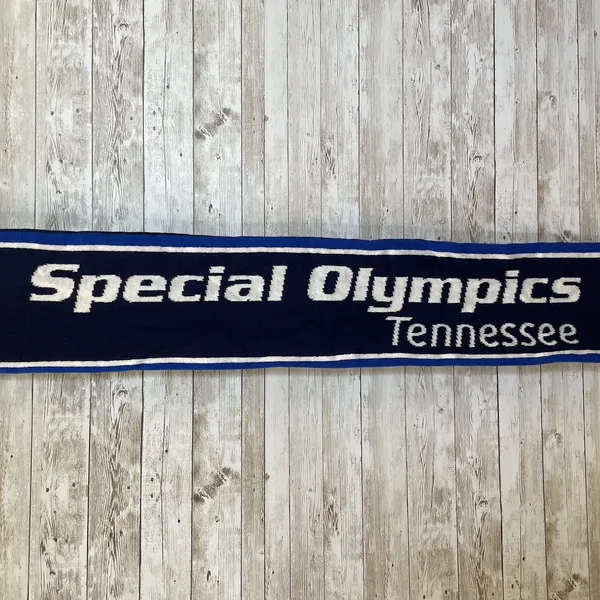 Tennessee Special Olympics Scarf Freeze For A Reason Blue White Knit Polar Bear‎ - Image 9