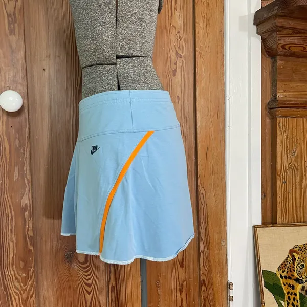 Nike Dri-Fit Y2K Baby Blue & Orange Pleated Tennis Skirt Sz M 💕🎀 - Image 3