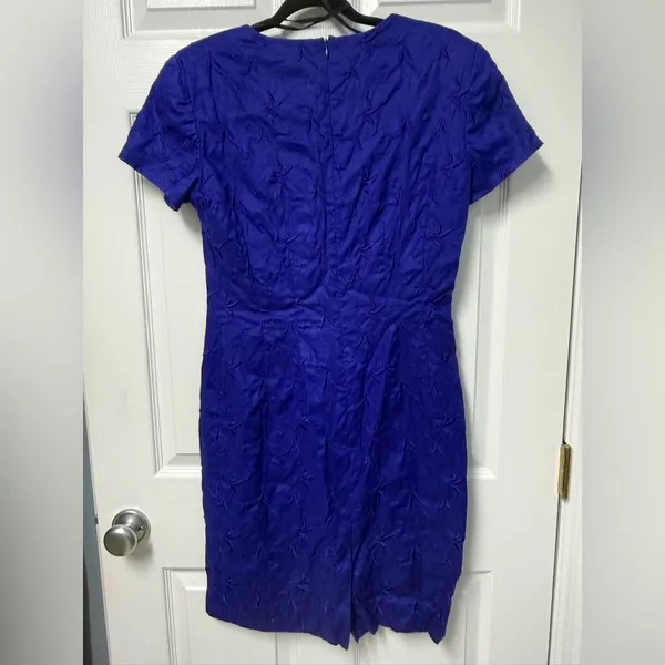 Liz Claiborne Royal Blue Textured Midi Dress - Image 4