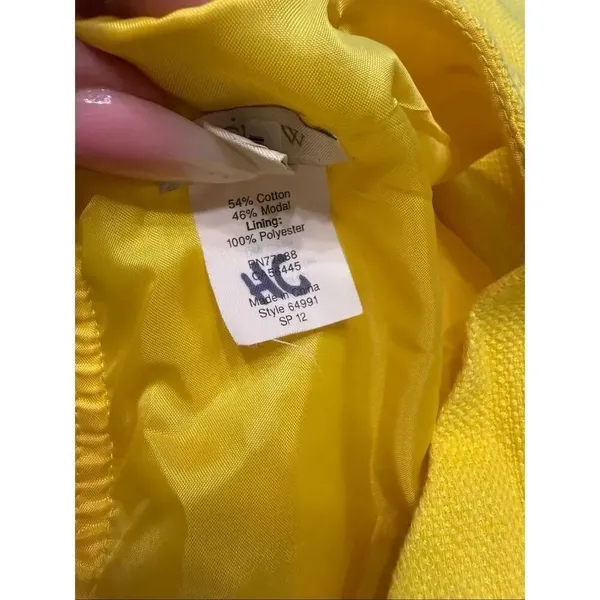 J.Crew Yellow Textured Cotton Dress. Size 2. Sleeveless. Preppy. - Image 6