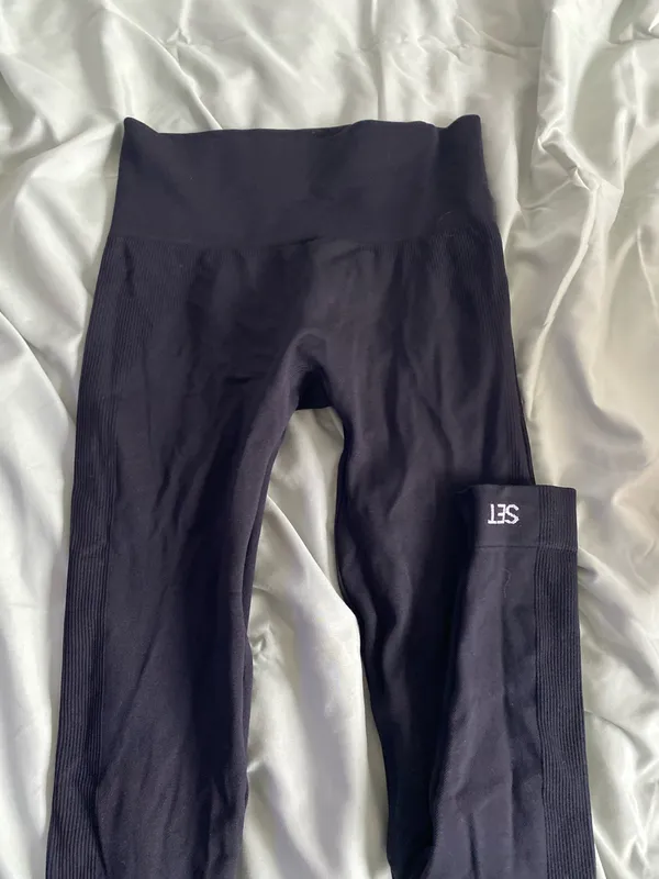Set Active black leggings ribbed - Image 2