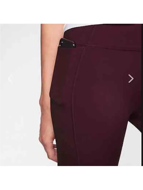 Athleta run free tight Women’s High-Waist Burgundy Leggings like new size xsp - Image 3