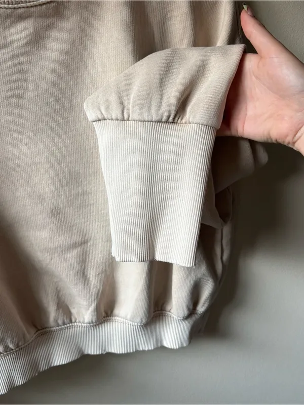 We The Free “Nikki” Cropped Cream Sweatshirt - Image 3