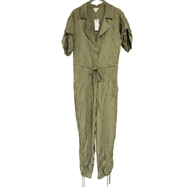 Anthropologie Tiny Heidi Green Utility Jumpsuit Short Sleeve Drawstring NWT S - Image 5