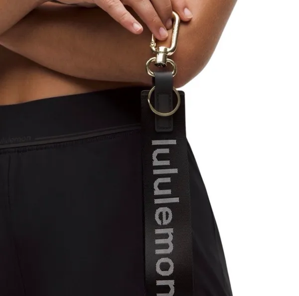 Lululemon Never Lost Keychain  Black/White/Gold - Image 2