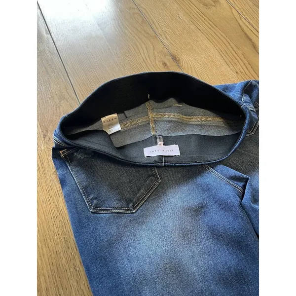 Risen Jeans Dark High Rise Straight Leg Size Medium Classic City Mom Casual‎ - Image 11