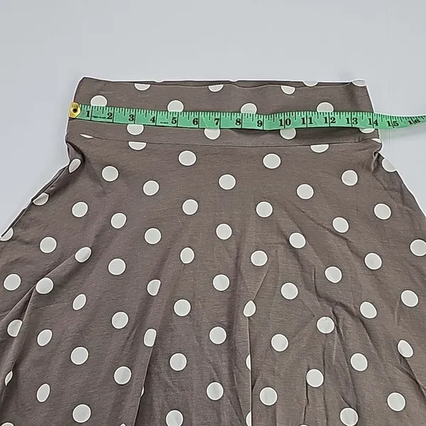 Montego Women's Brown‎ and White Polka Dot Mini Skirt Size 4 - Image 3