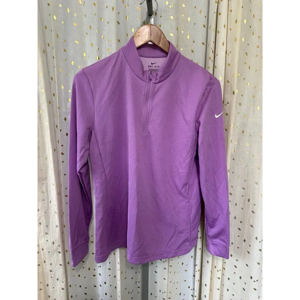 Nike Women's Dri-FIT Standard Fit Quarter Zip Track Pullover Shirt Jacket M - Image 2