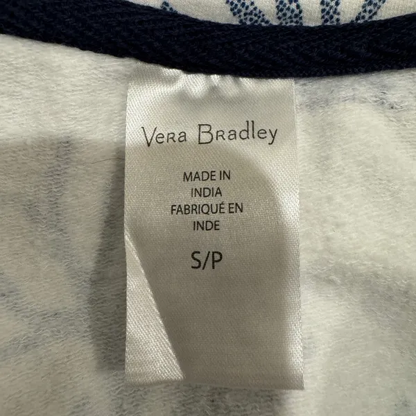 Vera Bradley‎ 3/4 zip shirt nautical blue white small - Image 7