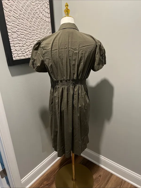 Motherhood Maternity Olive Wrap-Style Short Sleeve Dress - Image 3