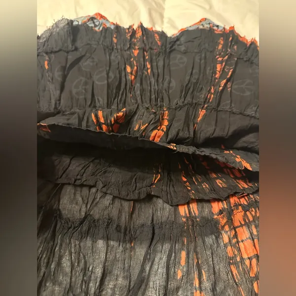 Raj Bohemian Black and Orange Peace Skirt - NWT - OS - Image 8
