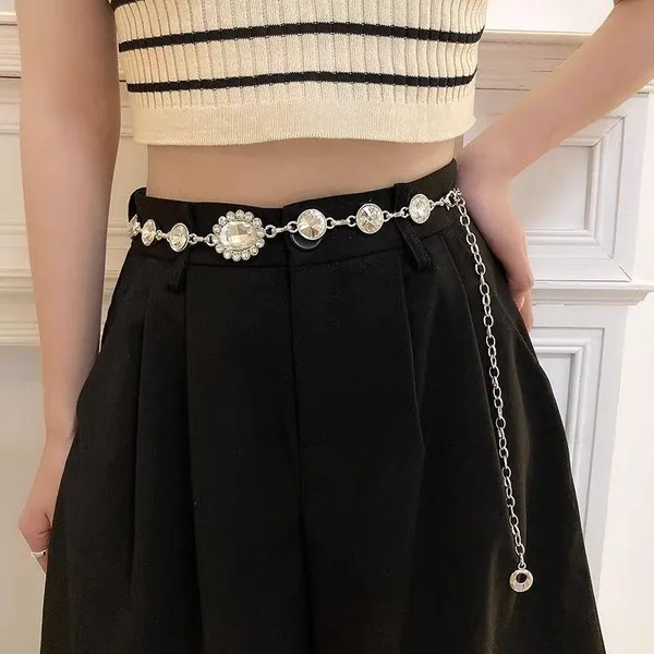 Korean Style Sexy Crystal waist Chain Belt - Image 2