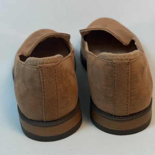 New Dr. Scholls Size-6.5 Women Jet Set‎ Brown Biege Loafers Slip On - Image 8