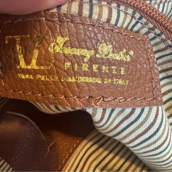 Vintage Tuscany Leather Tan Tote Bag Handbag Purse Classic - Image 8