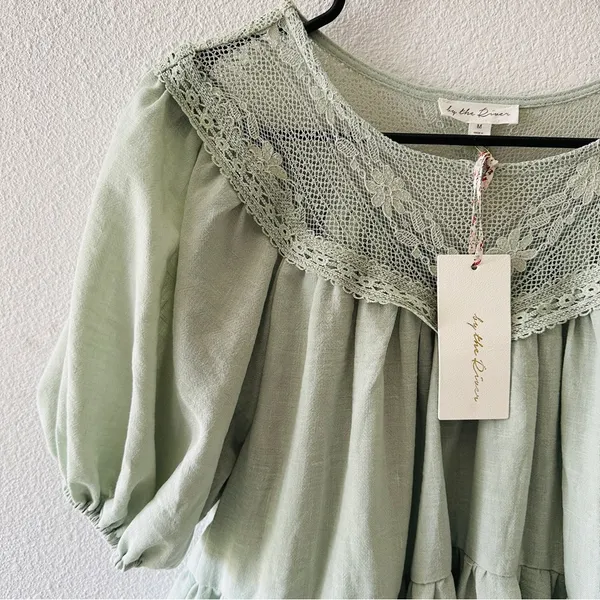 By the River Boho Lace Babydoll Dress - Image 2