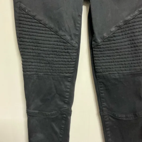 American Eagle Hi-Rise Jegging Size 4 Black Moto Zip - Image 3