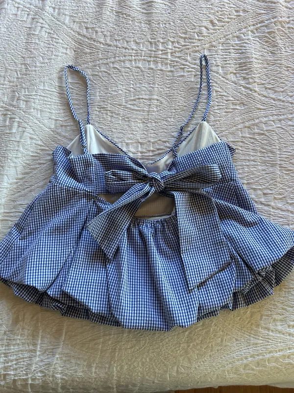 Peach Love Back Tie Bubble Tank - Image 8