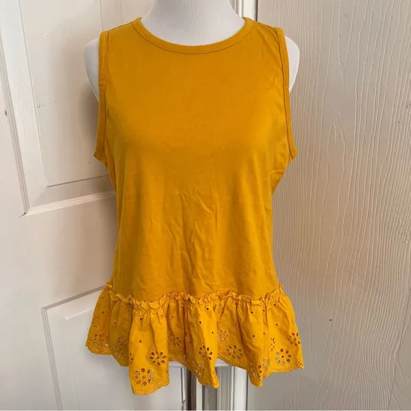J Crew Eyelet Tank F1* - Image 2