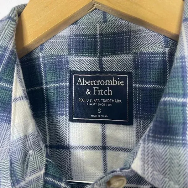 Abercrombie & Fitch Dress Plaid Button Down Shirt Dress Western Size Small - Image 3