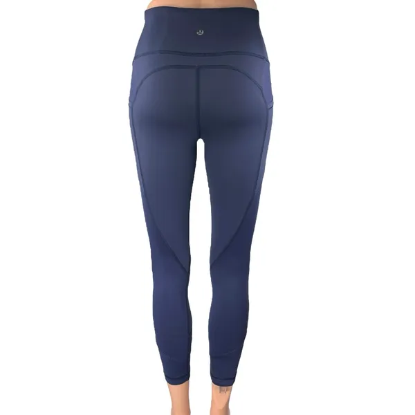 Lululemon Navy Blue Capri Yoga Workout Running Athletic Leggings Pants Size 2 - Image 3