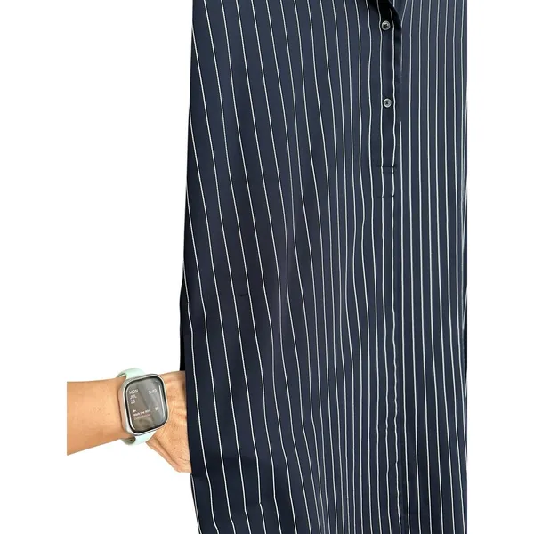 Aritzia‎ Babaton Striped Shirt Dress Blue White Midi Long Sleeve Pockets #FF10-2 - Image 4