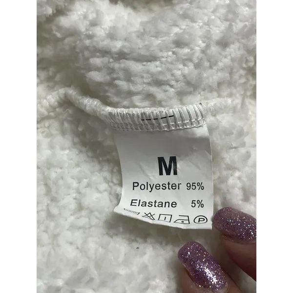Hot 2Pcs Women Plush‎ Faux Fur Tops Short Warm Blouse Skirt Suit Size M Bin12 - Image 5
