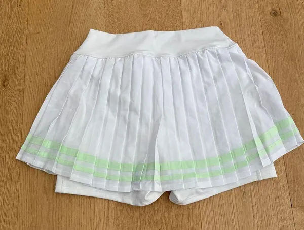 New Balance Tennis Skort Tournament Novelty Size M White Green - Image 4