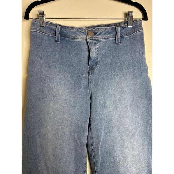 1822 Denim Light Wash Cropped Wide Leg Jeans - Size 10 - Image 2