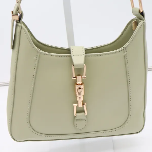 Unbranded Shoulder Bag Womens Medium Hobo Sage Green Gold Clasp Excellent - Image 3