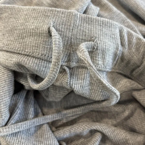 SKIMS Ribbed Knit Stretchy Gray Womens High Rise Straight Leg Pants NWT Size 2XL - Image 10