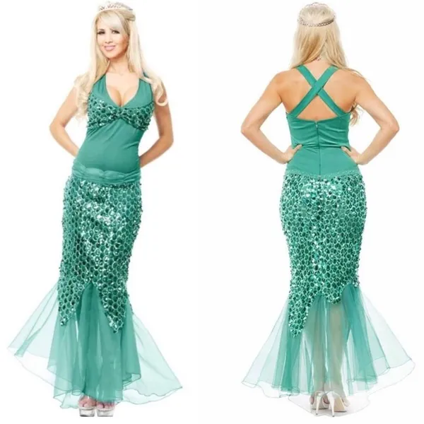 Charades Sequin Mermaid Costume Ariel Halloween Costume NEW Medium - Image 2