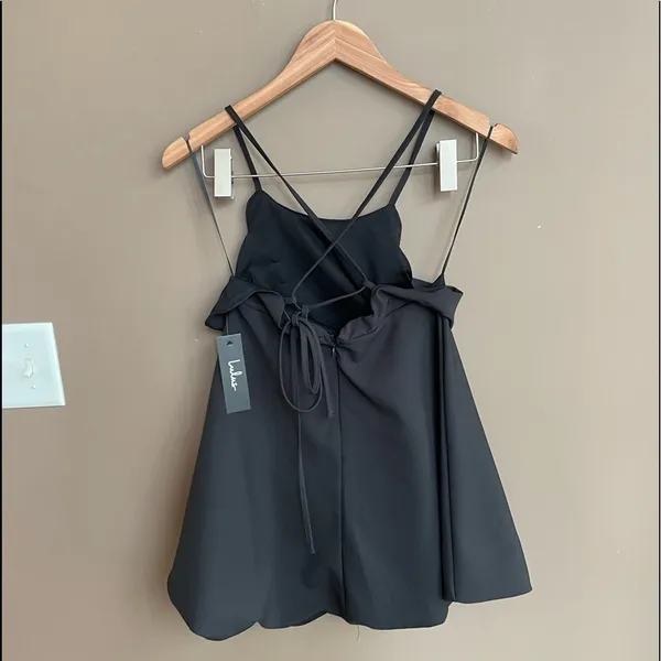 NWT Lulus Play On Curves Backless Dress‎ in Black Size Small - Image 6