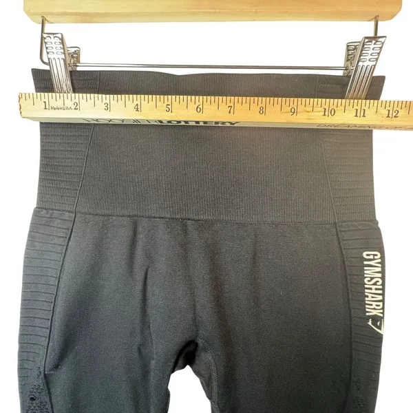 Gymshark Vital Seamless‎ Leggings High Waisted Black Athletic Gym XS/S READ - Image 3