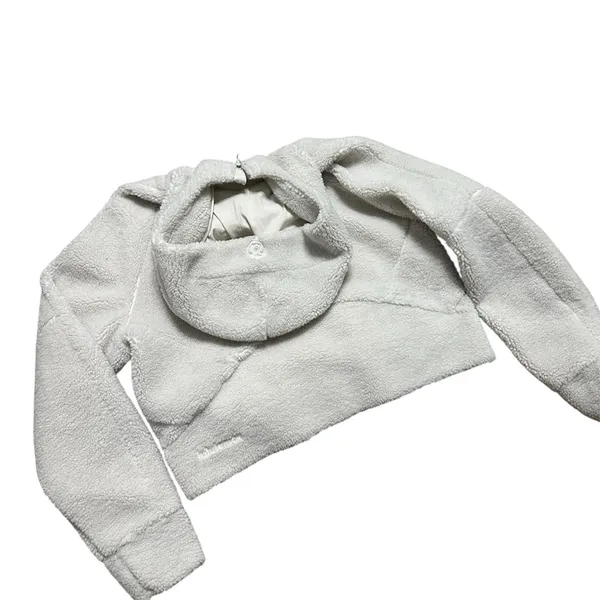 Lululemon Scuba Oversized Half-Zip Fleece Hoodie White Opal - Image 8