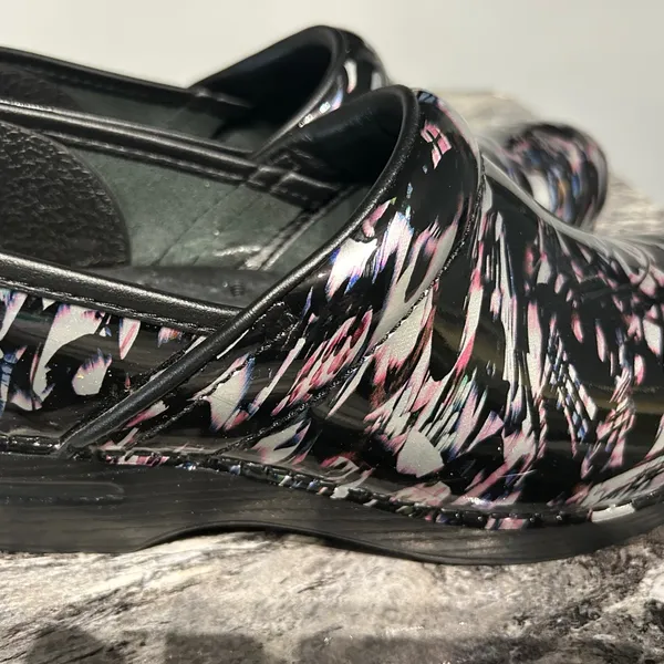 Dansko Women's Black and Multicolor Clogs - Image 5