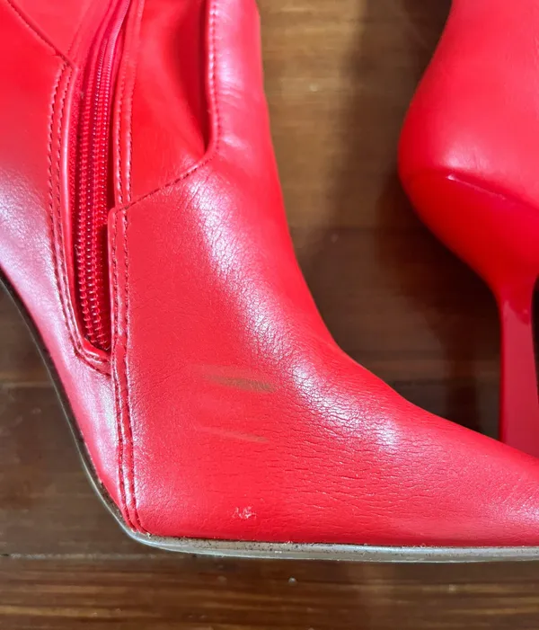 Steve Madden Thigh High Red Heels - Image 5