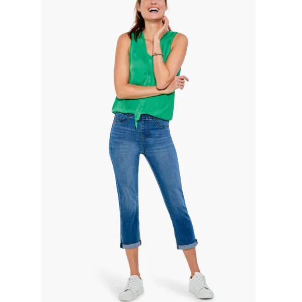 Liverpool Chloe Pull-On Jeans Womens 4 Blue Crop Cantrell Stretch Denim - Image 3