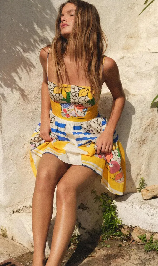ZARA Fruit Poplin Dress - Image 4