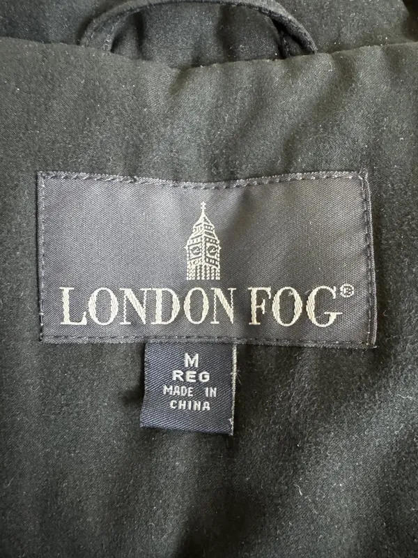 Women's London Fog Down Feather Fill Hooded Coat Jacket Sz MD Reg Charcoal Gray - Image 6
