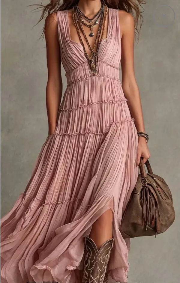 Bella Hudson Flowy Rose Dress - Image 2