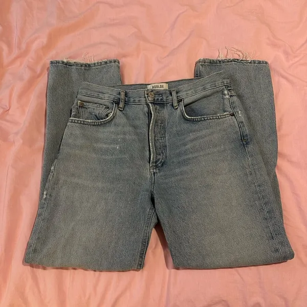 Agolde Ripley High-Rise Straight-Left Jeans in Riptide 26” - Image 3