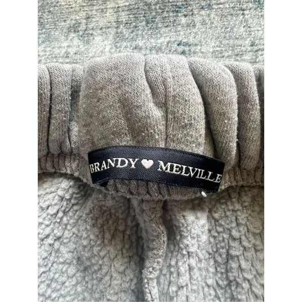 Brandy Melville Heathered Gray Rosa Cuffed Jogger Sweatpants One Size / Small - Image 3