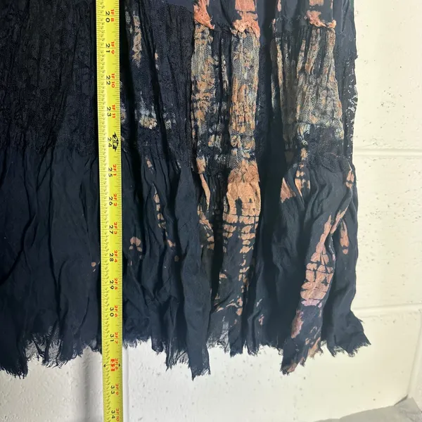 Reba Y2K Fairy Grunge Tie Dye Tiered XL Skirt Whimsy Goth Boho lace - Image 2