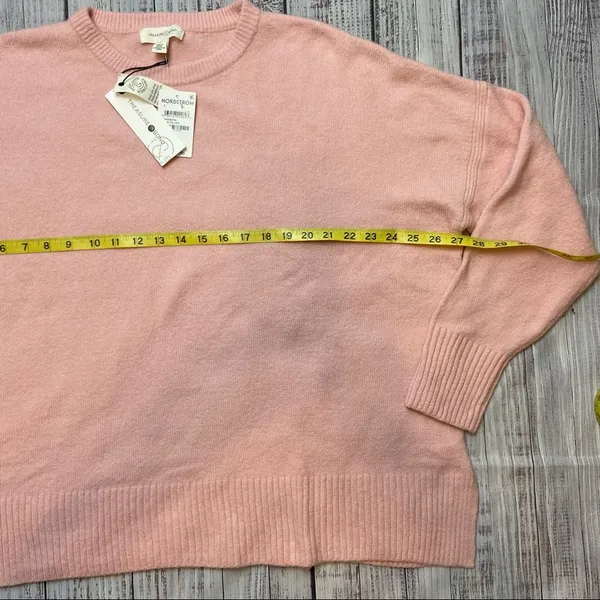 Treasure & Bond Pink Slit Side Oversized Sweater. Size Large. NWT - Image 7