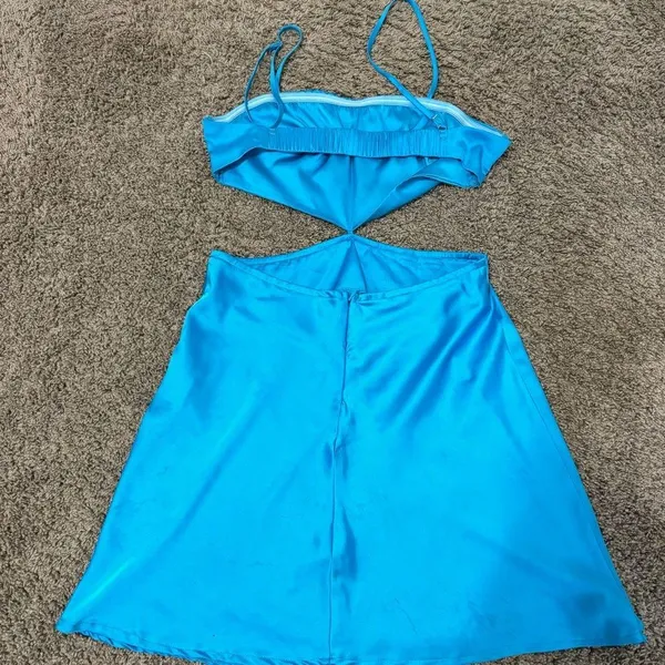Princess Polly Audrey Cutout Mini Dress Blue - Image 4