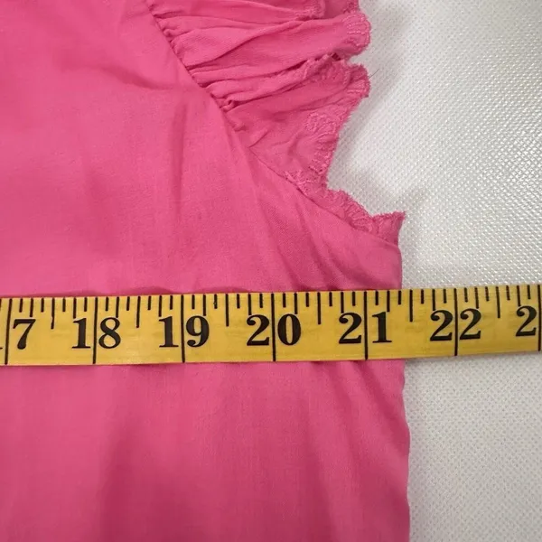 House of Harlow 1960 Dress M Pink Short Flutter Sleeve Babydoll Boho Prairie - Image 7