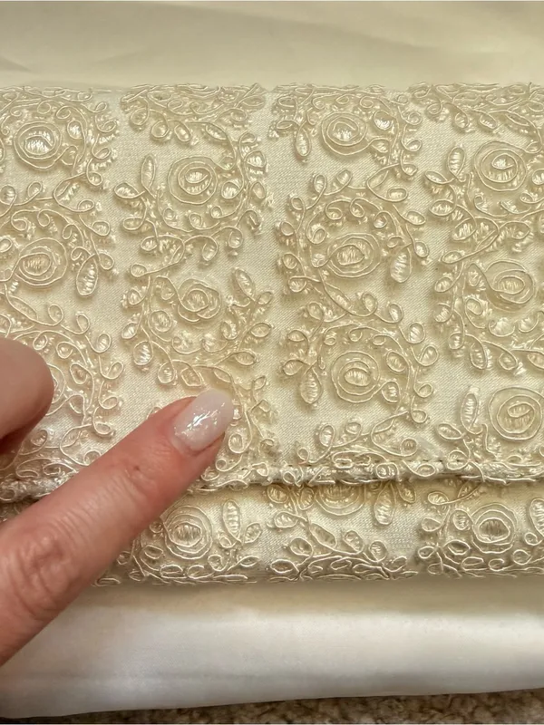 Crochet Wedding Clutch in Ivory - Image 4