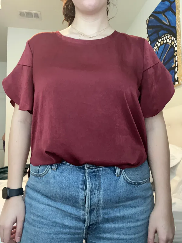 Loft Maroon Blouse - Image 4