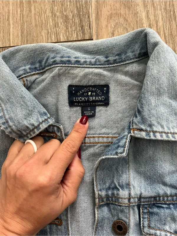 Lucky Brand Light Blue Denim Jacket with Chest Pockets - Image 2